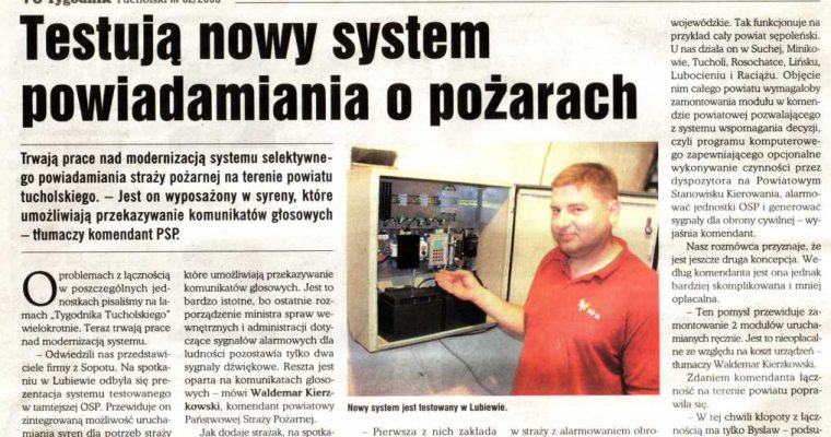 Testują nowy system powiadamiania o pożarach