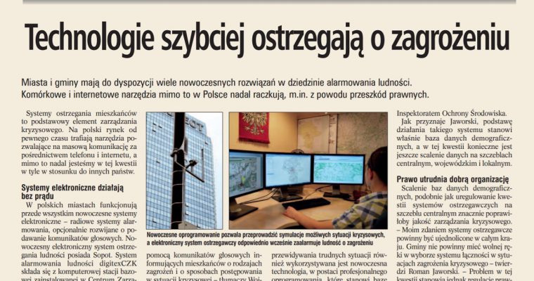 Nowe technologie szybciej ostrzegają o zagrożeniu