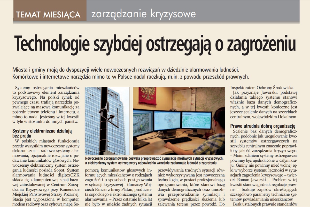 Nowe technologie szybciej ostrzegają o zagrożeniu