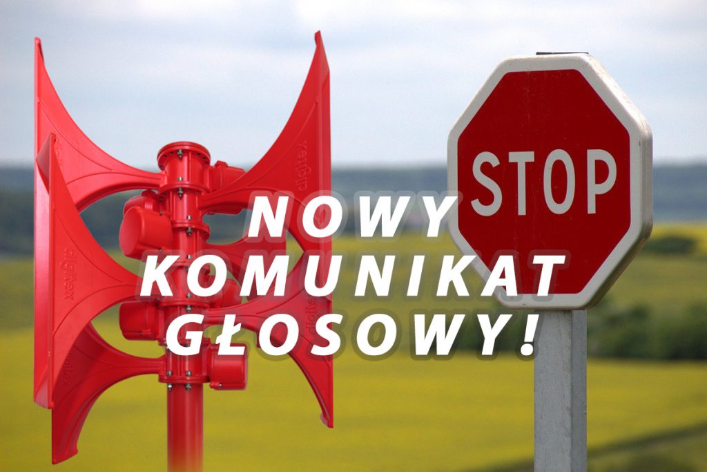 komunikat głosowy zakaz przemieszczania się